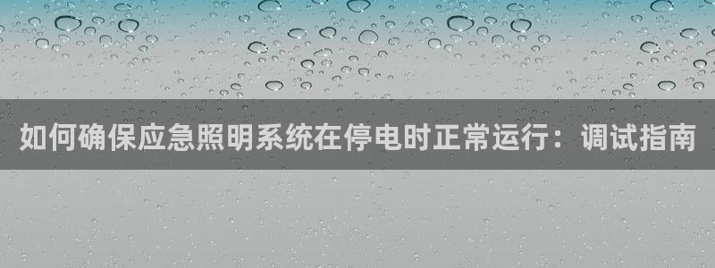 如何确保应急照明系统在停电时正常运行：调试指南