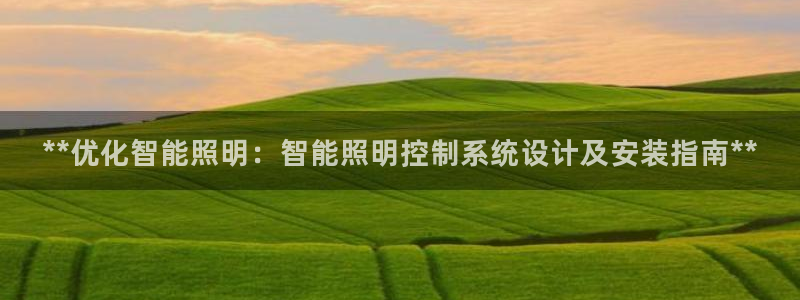 **优化智能照明：智能照明控制系统设计及安装指南**