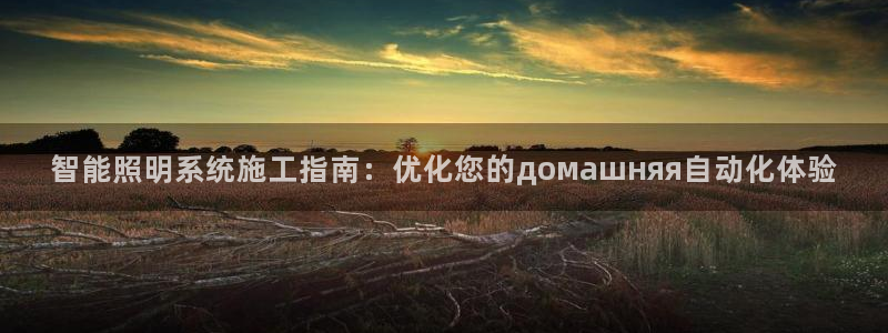 智能照明系统施工指南：优化您的домашняя自动化体验