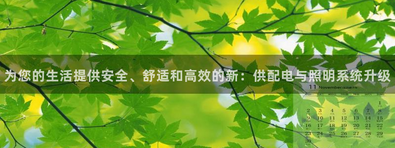 为您的生活提供安全、舒适和高效的新:供配电与照明系统升级