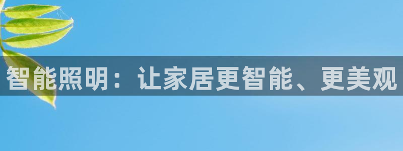智能照明：让家居更智能、更美观